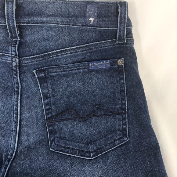 7 For All Mankind Raw Hem Skinny Jeans (27) NWT - Picture 2 of 8